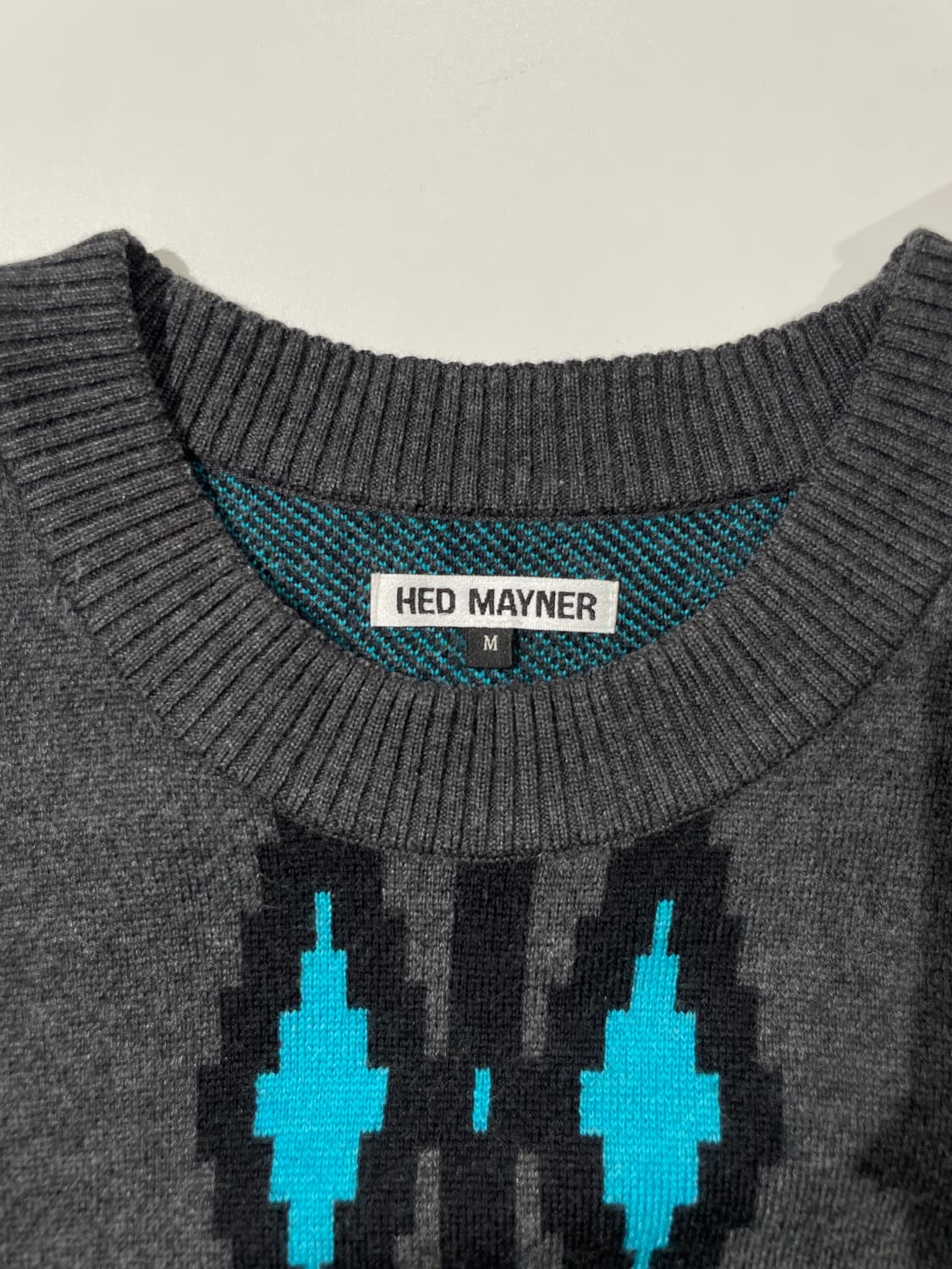 헤드 메이너 그레이 인타르시아 오버 니트 상품이미지7