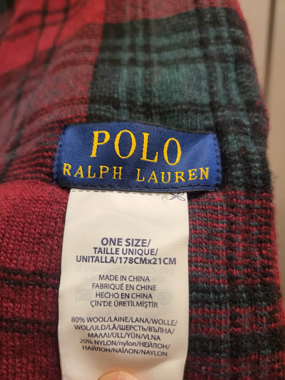 폴로 랄프로렌 베어 체크 머플러 목도리 상품이미지3