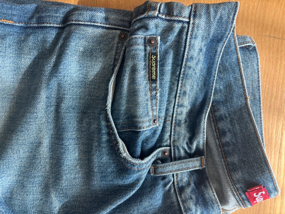 24ss슈프림 루즈핏디스트레스드 진 상품이미지3