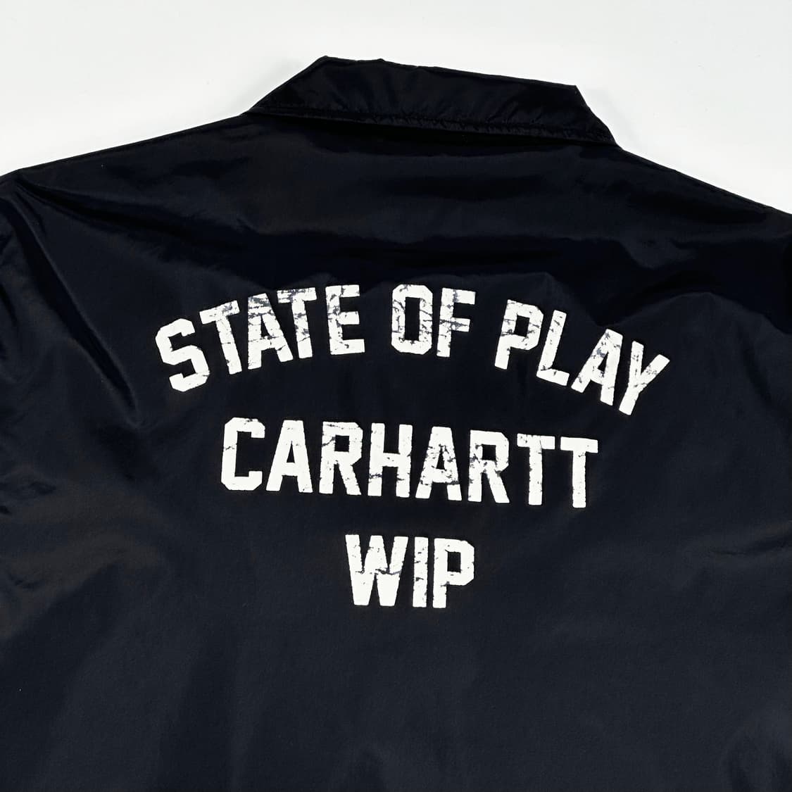 (크랙존재) 칼하트 wip 성조기 프린팅 코치자켓 블랙 L 상품이미지5