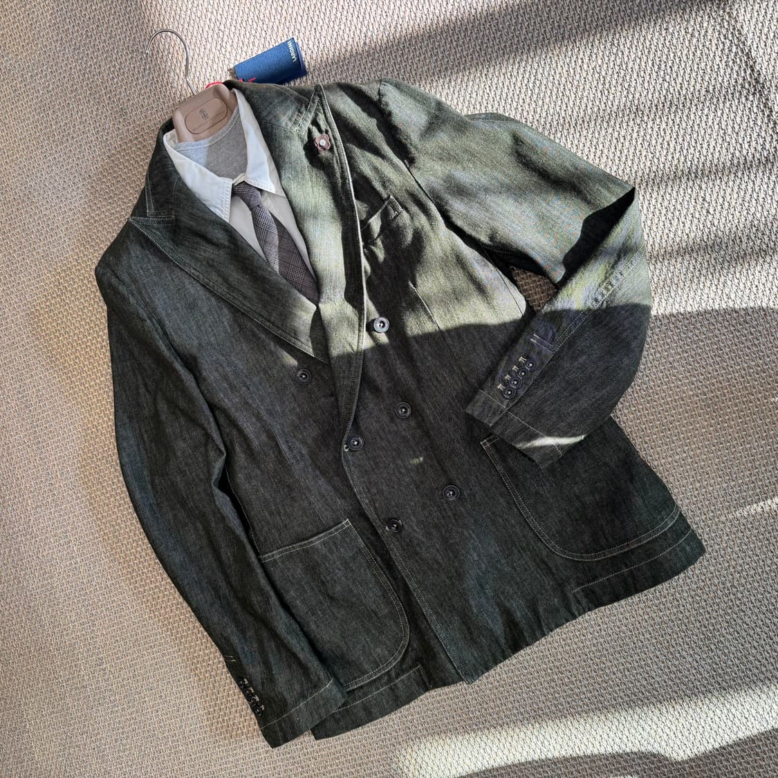 LARDINI 라르디니 이탈리안 최고급 데님 더블 브레스티드 블레이저 상품이미지5