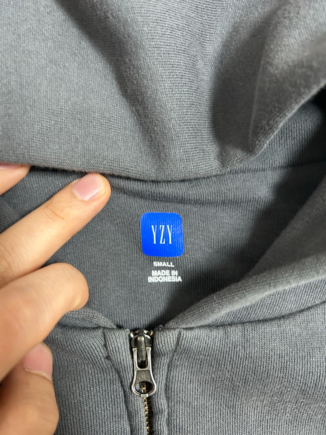 yzy gap 후드 집업 라이트 그레이 s 상품이미지2