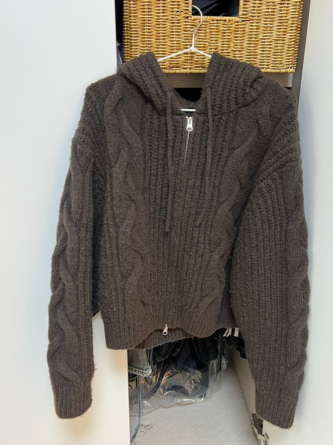 어텀 니트 후드집업 상품이미지1