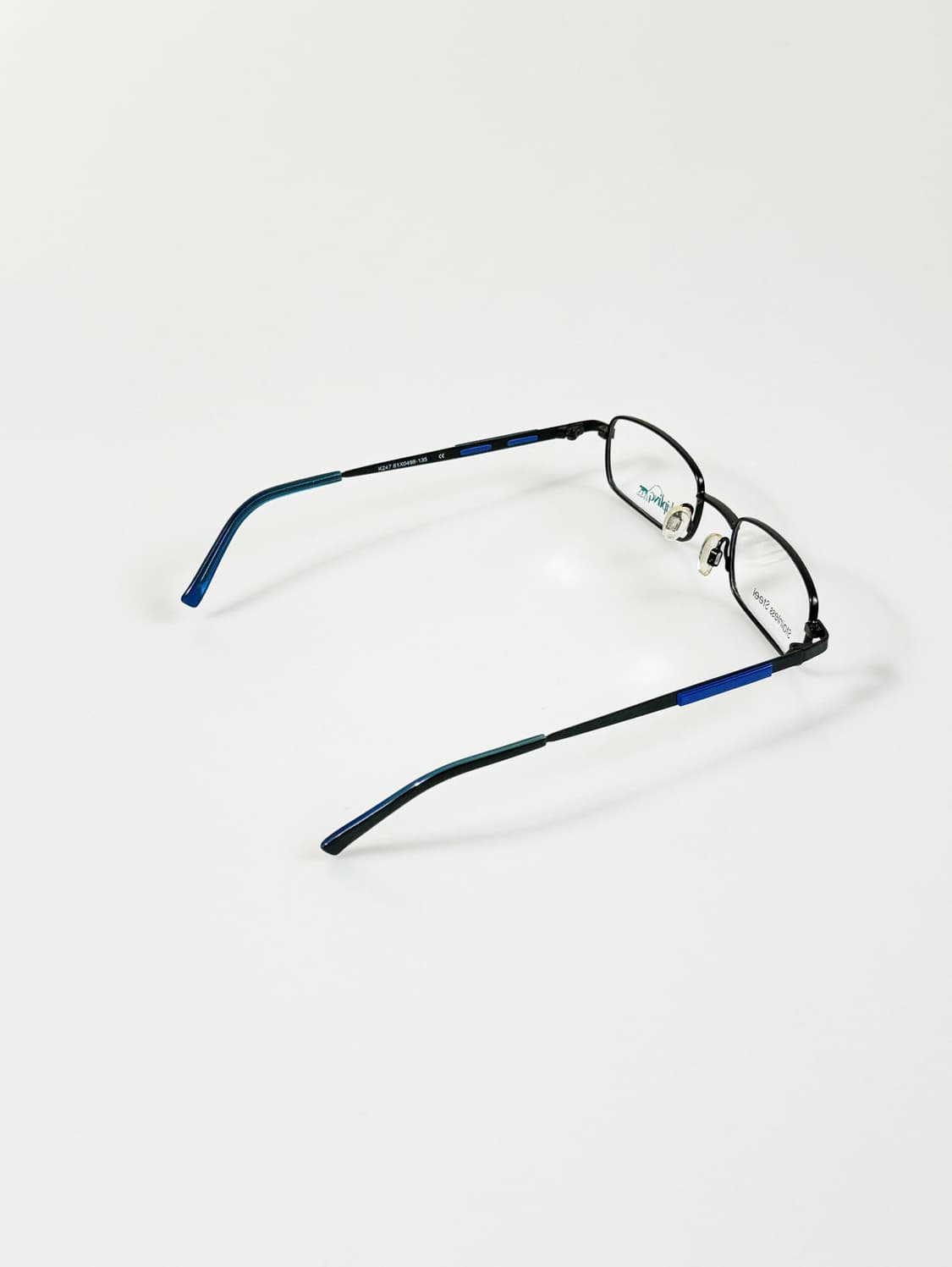 90s KIPLING 블랙 슬림 스퀘어 프레임 빈티지 안경 상품이미지4