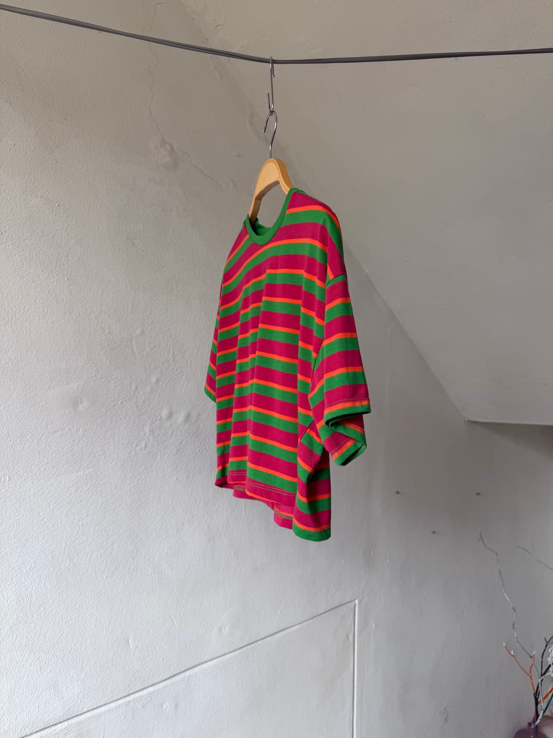 스트라이프 레인보우 크롭탑 상품이미지4