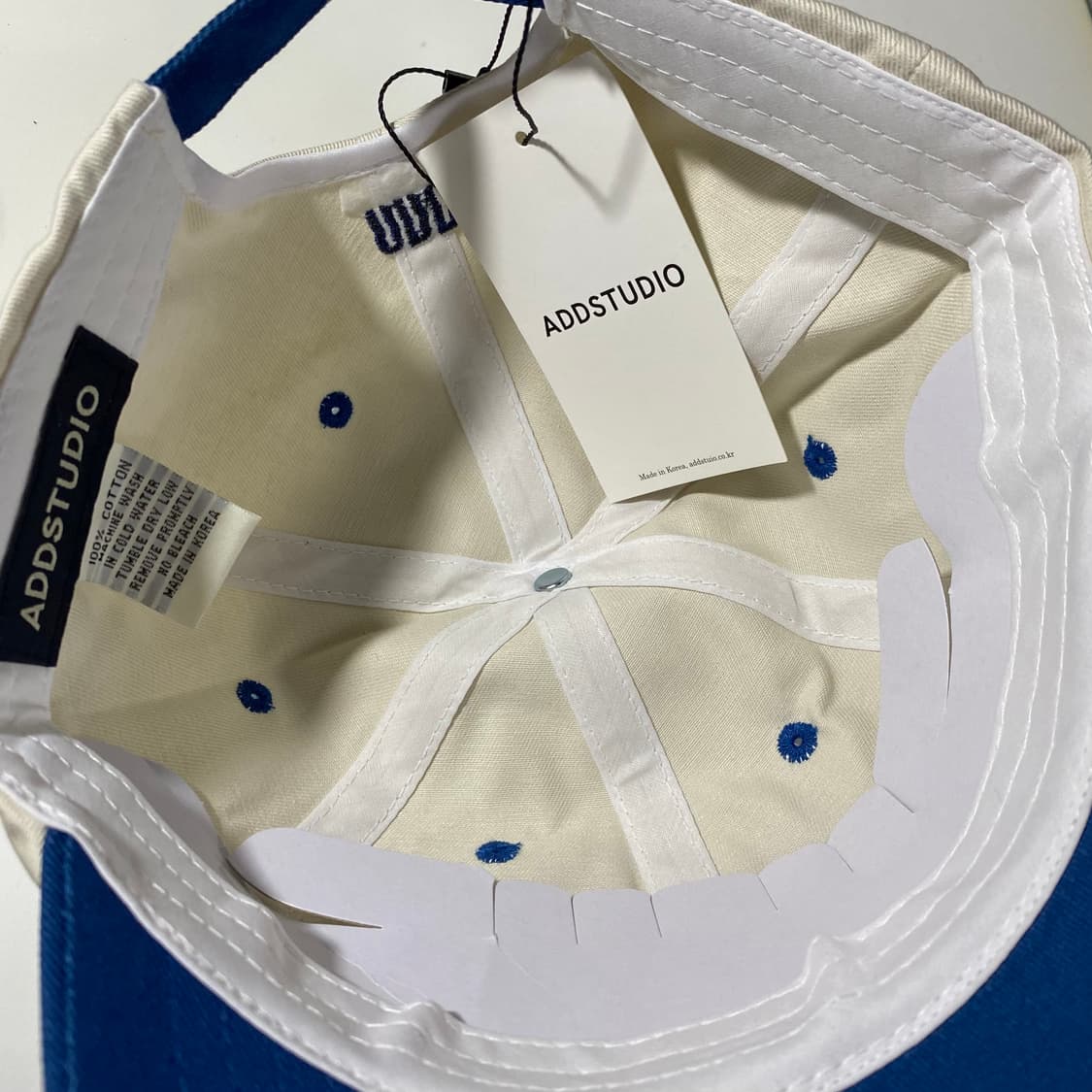 [정품] 애드스튜디오 레터링 자수 배색 볼캡(새제품) 상품이미지7