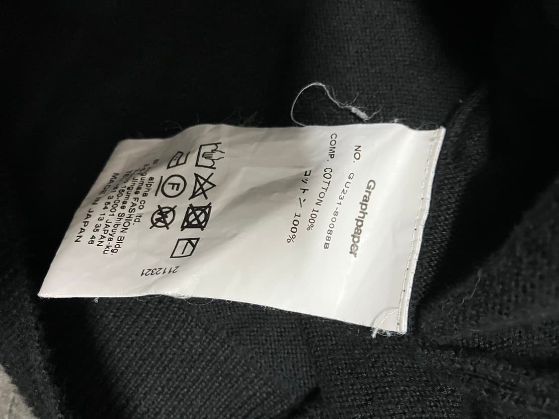 23ss 그라프페이퍼 니트 블랙 상품이미지3