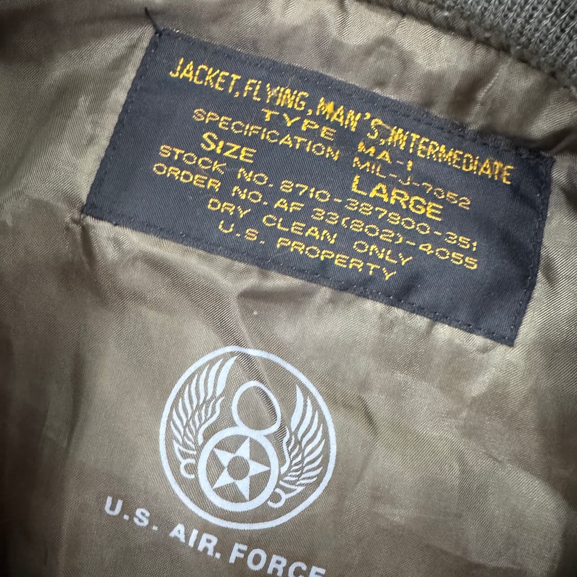 L US AIRFORCE 플라이트 항공 파일럿 조끼 상품이미지6