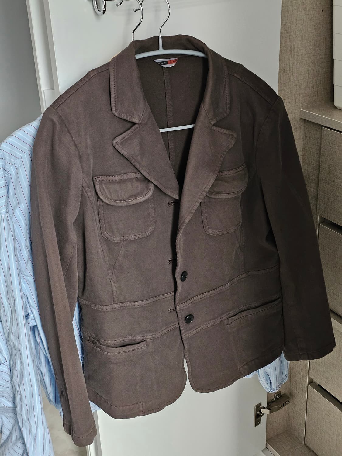 일본 빈티지 사파리 자켓 브라운 갈색 상품이미지1