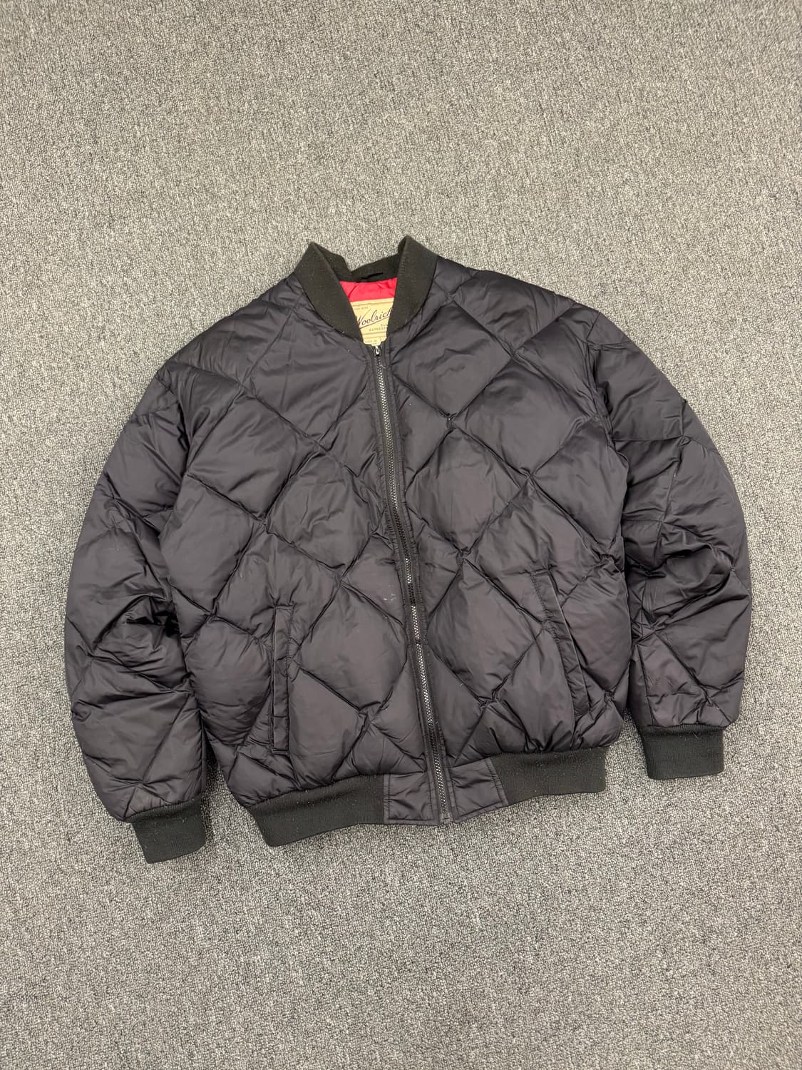 S)울리치 빈티지 다이아 패턴 퀄팅 패딩(지퍼X) 상품이미지3