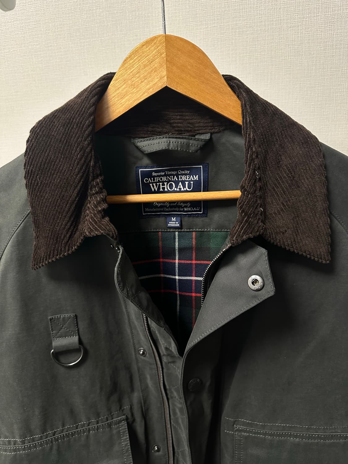 후아유 바버자켓 다크그린 상품이미지2