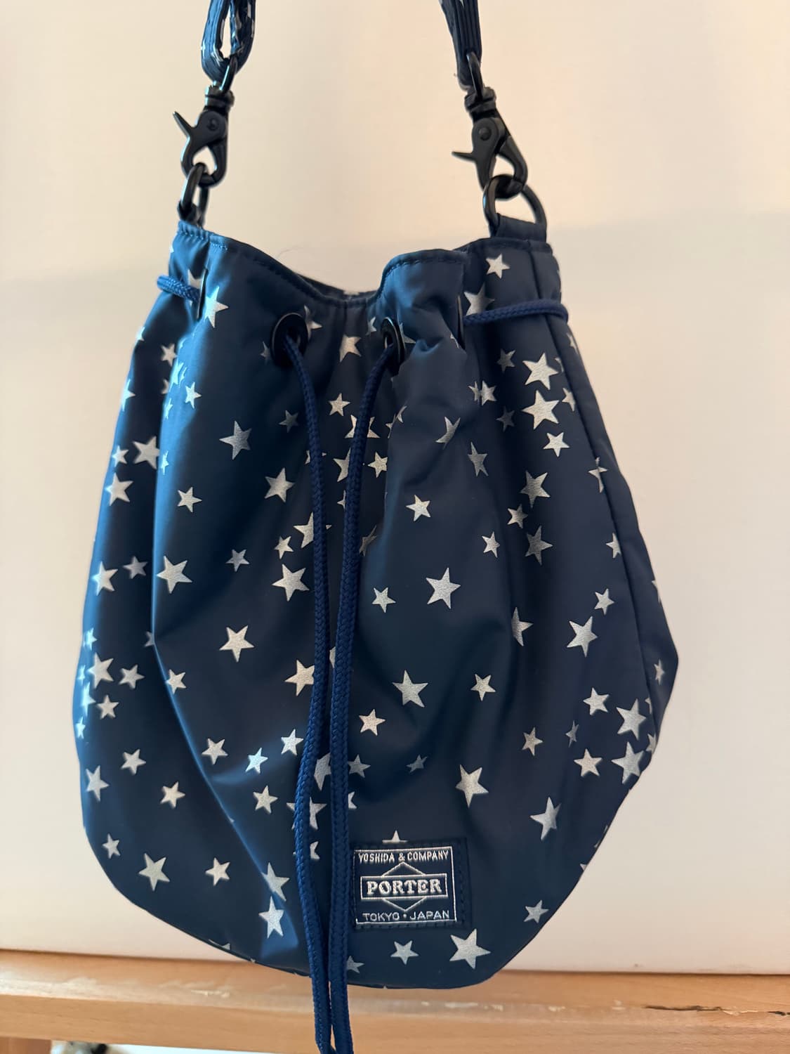 헤드포터 요시다포터 스타 패턴 벌룬삭 네이비 상품이미지1