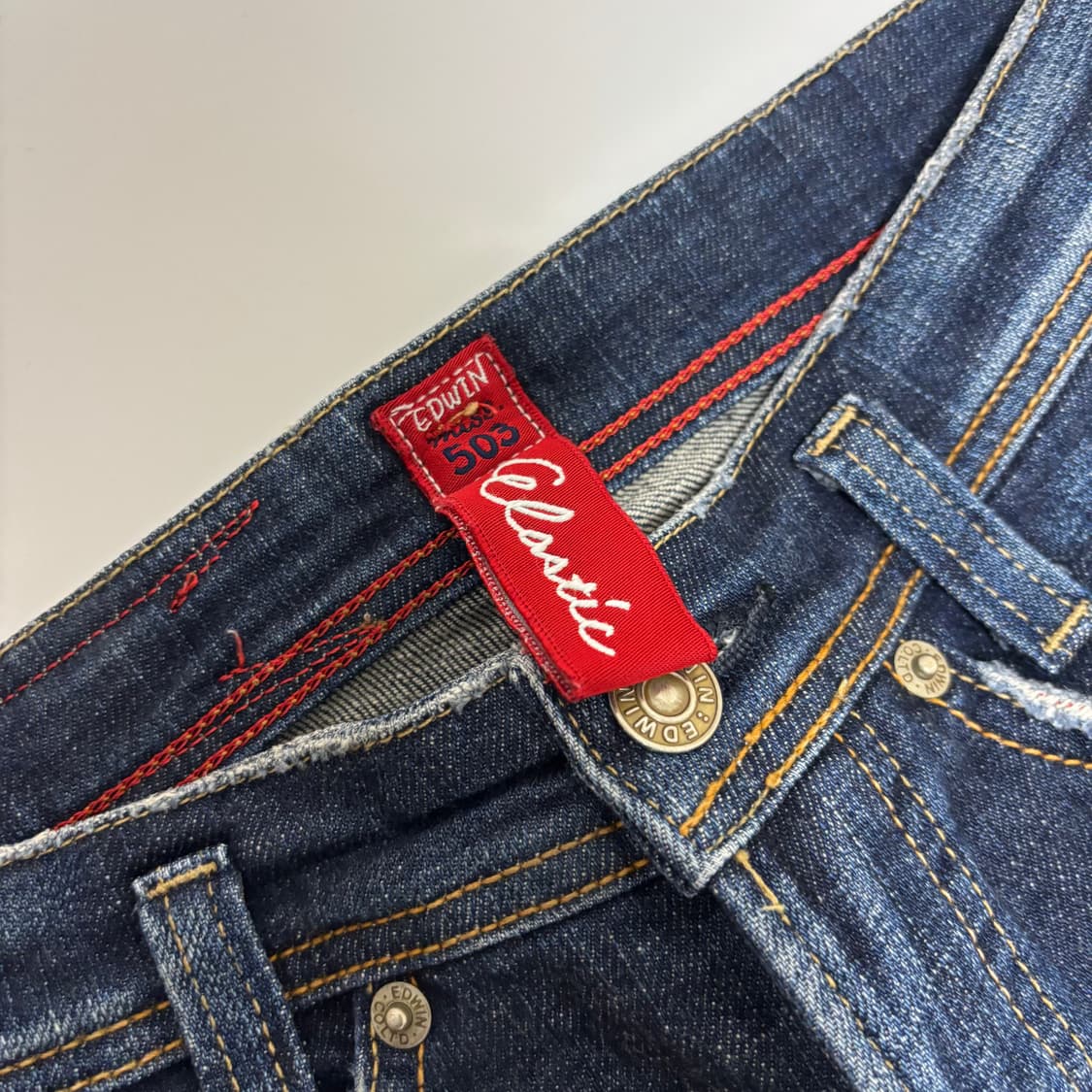 에드윈 미스 503 엘라스틱 부츠컷 데님 상품이미지3
