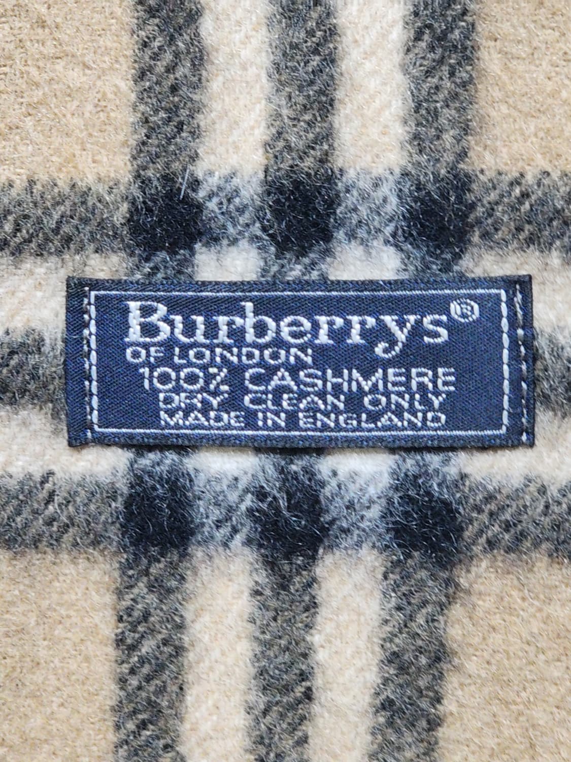 (정품) 버버리 캐시미어 머플러 노바체크 목도리 베이지 영국판  상품이미지4