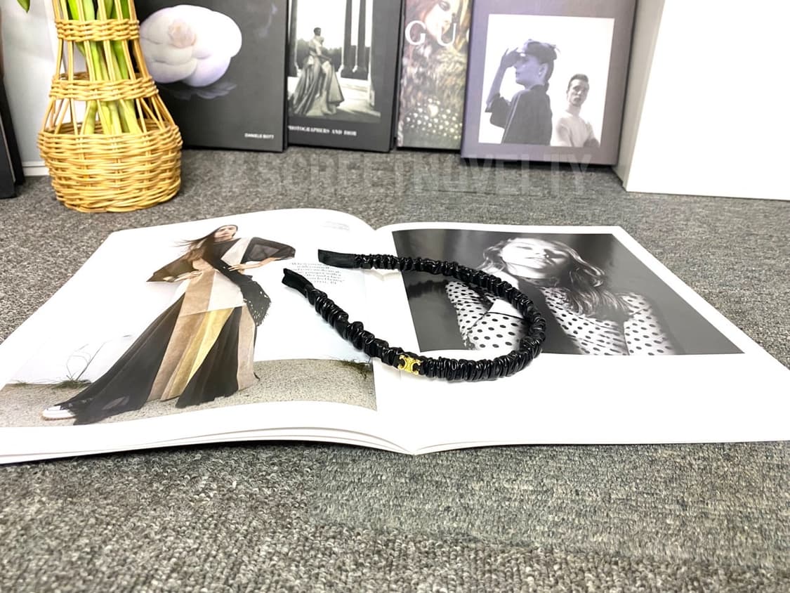  셀린느 레더 헤어밴드 블랙 상품이미지10