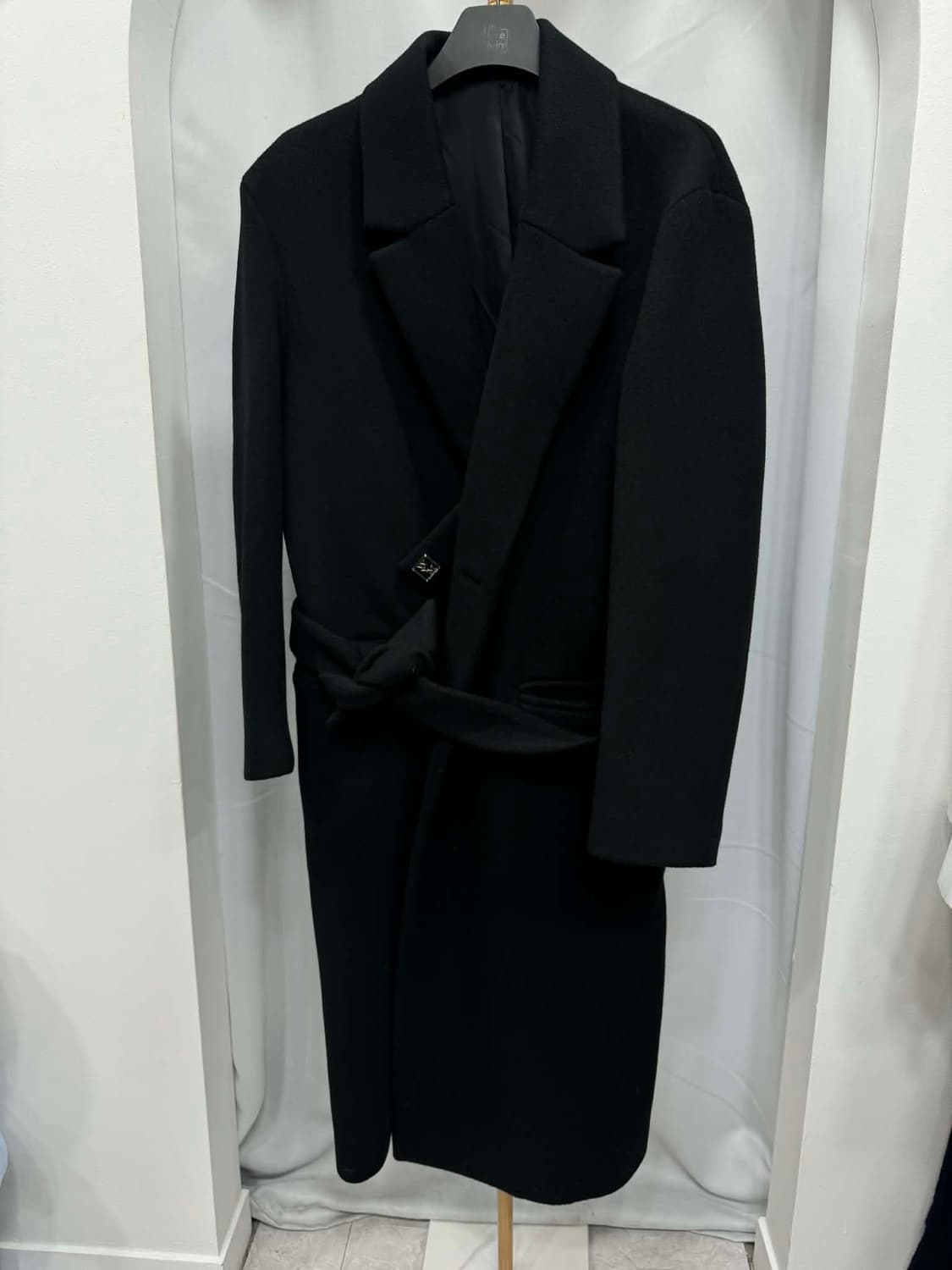 우영미 울 벨티드 코트 48사이즈  상품이미지1