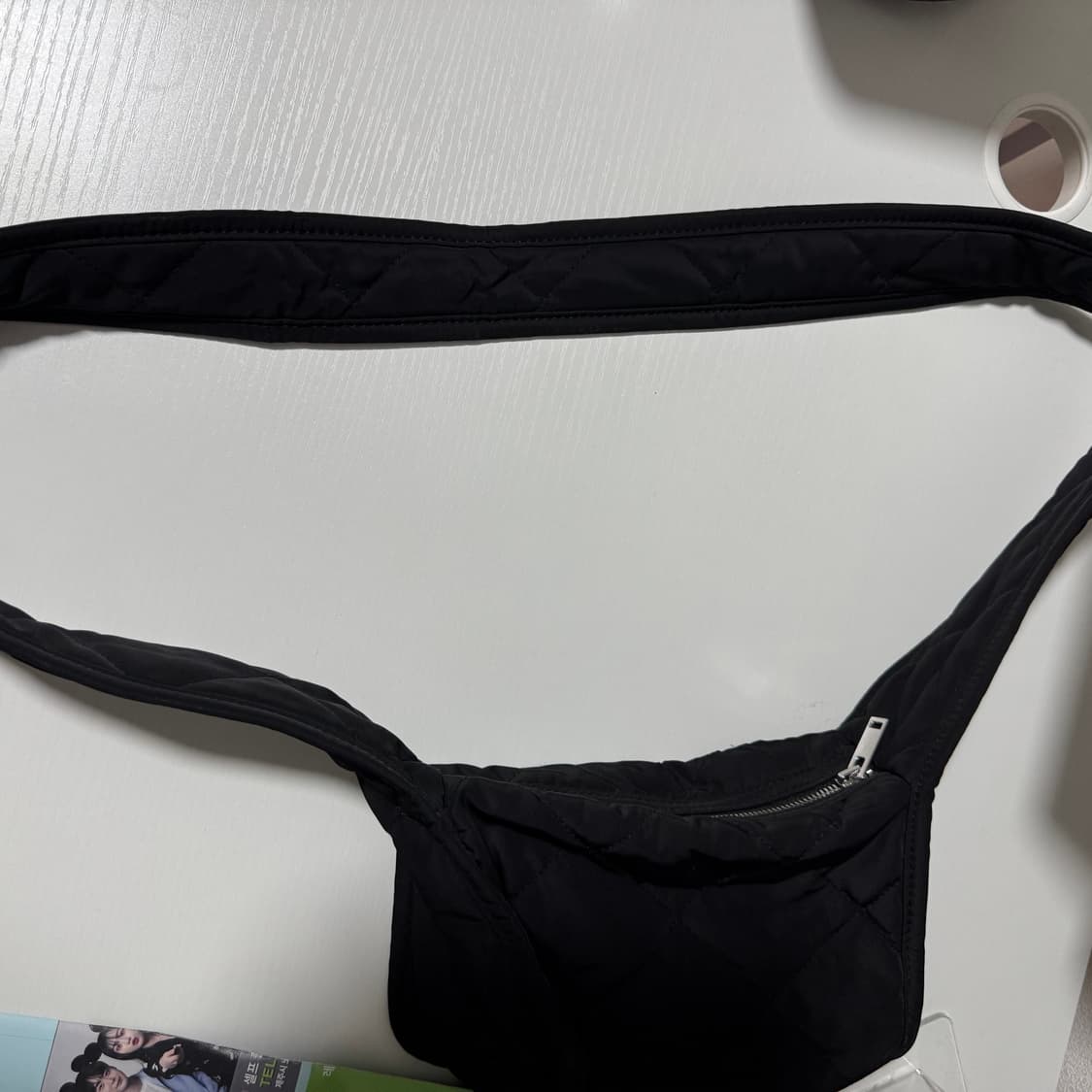 [ COS ] 코스 다이아몬드 퀼티드 미니 크로스바디백 블랙 상품이미지6