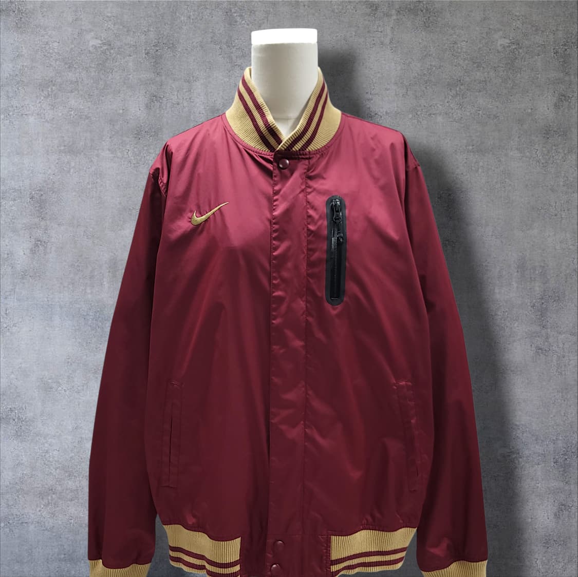 [2XL] 나이키 버건디 포켓지퍼 바시티 자켓 상품이미지3