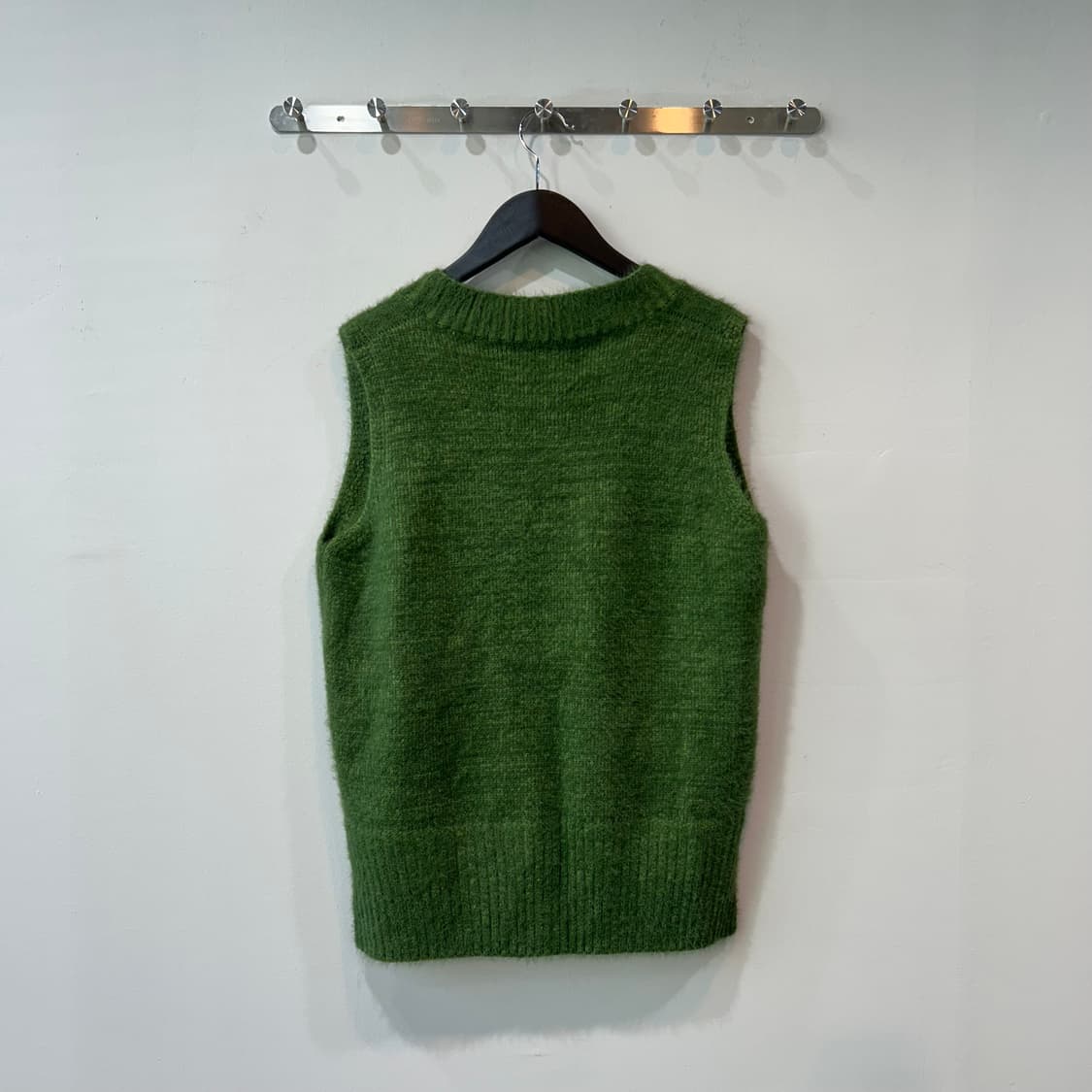 빈티지 그린 헤어리 베스트 상품이미지6