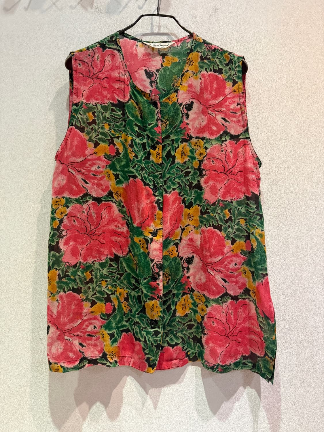 Vintage Floral Rayon Sleeveless Top 상품이미지2