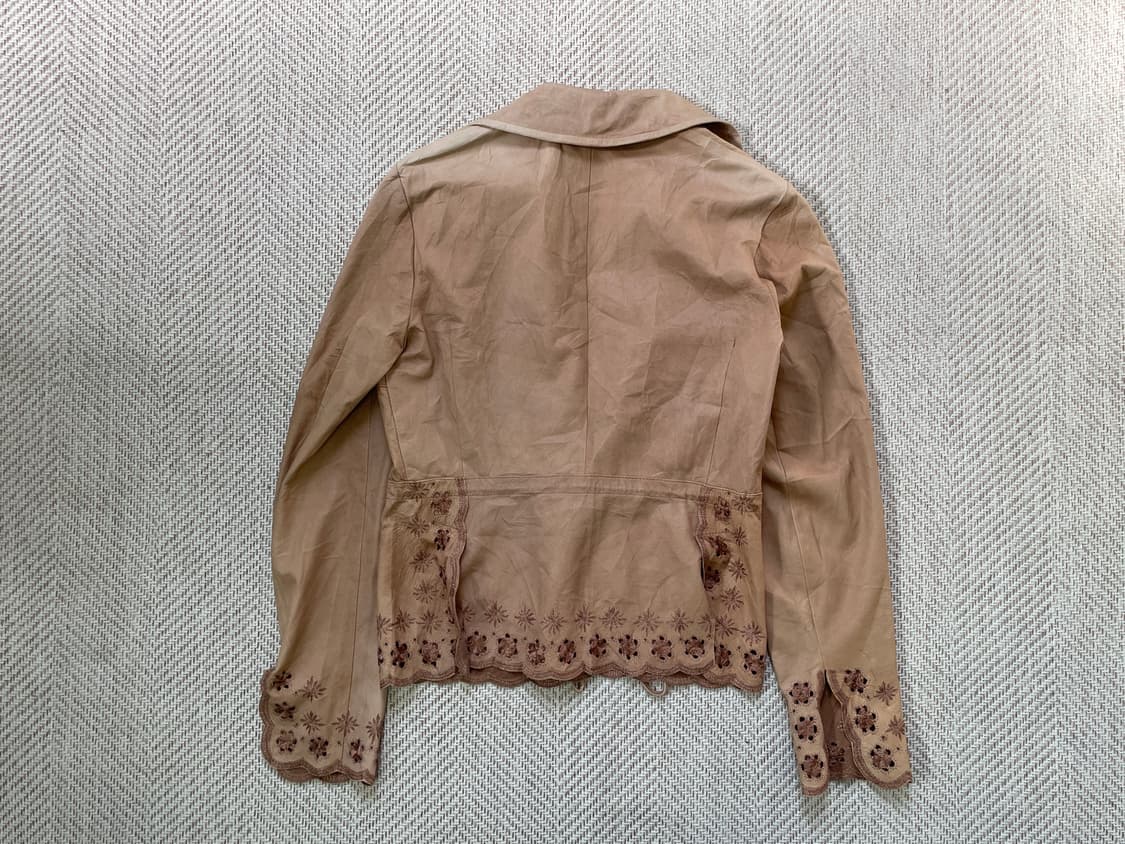 스포츠막스 플로럴 펀칭 디테일 리얼 레더 자켓 상품이미지8