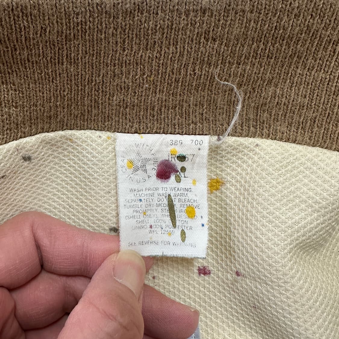 80s USA 칼하트 100주년 JR167 산타페 자켓 XL 상품이미지10