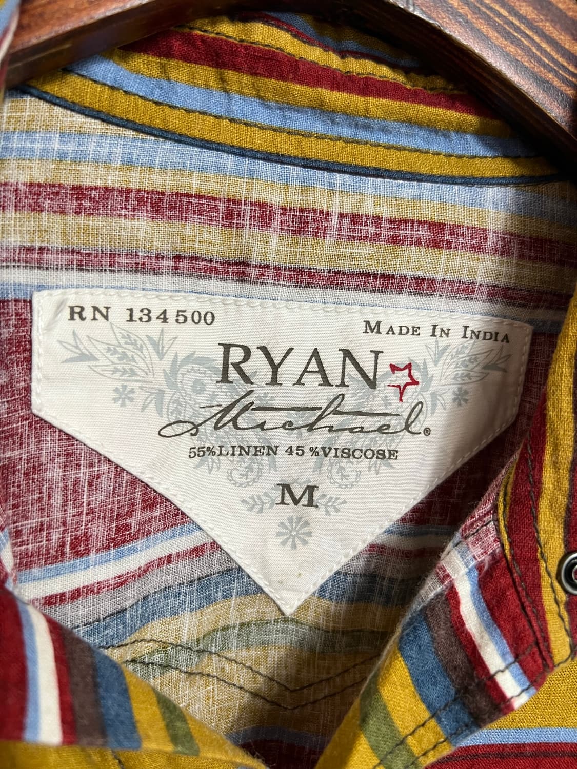 RYAN 린넨 스트라이프 패턴셔츠 상품이미지3