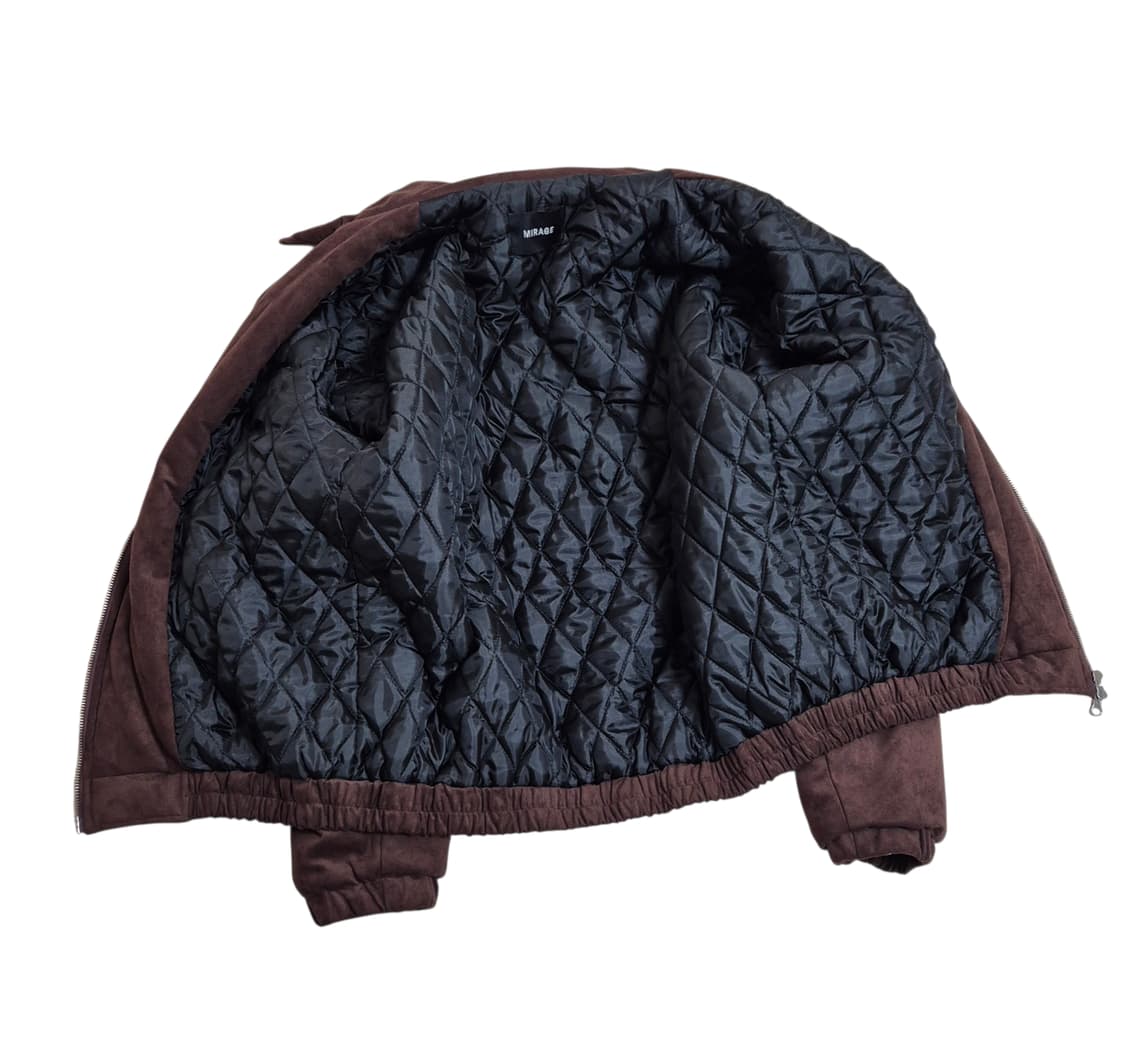 Vintage 스웨이드 투웨이 누빔 점퍼 상품이미지2