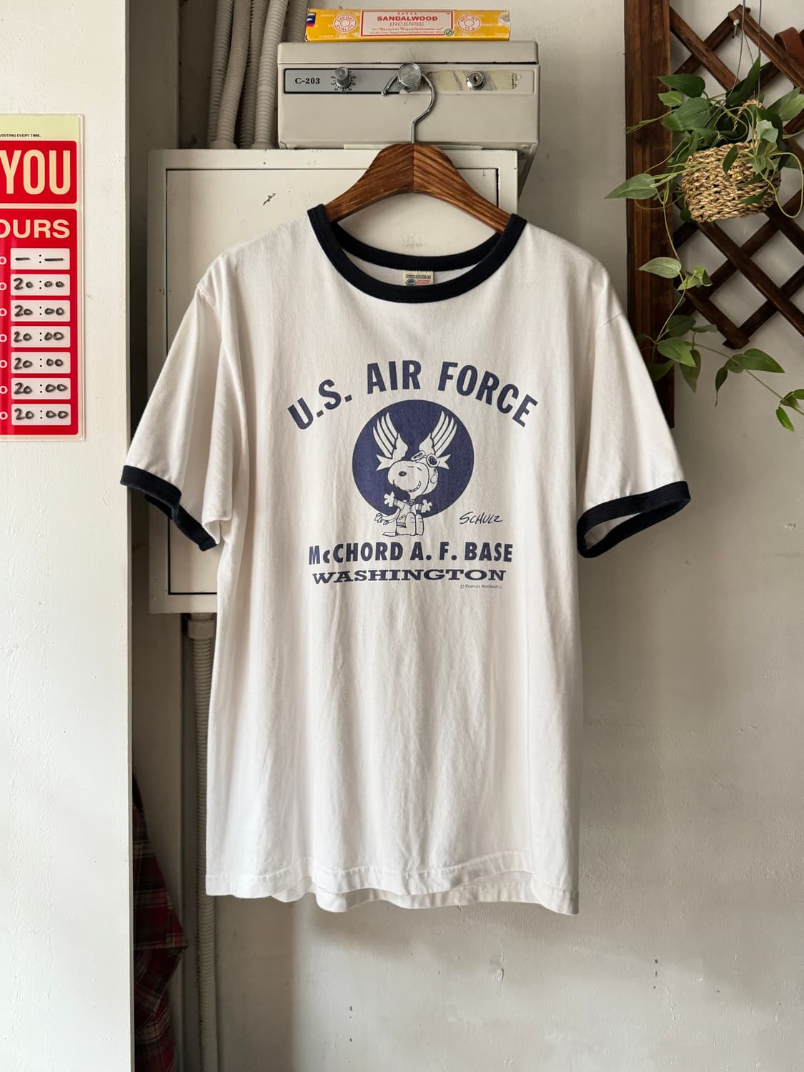 [L]버즈릭슨x스누피 U.S AIR FORCE 링거 티셔츠 상품이미지2