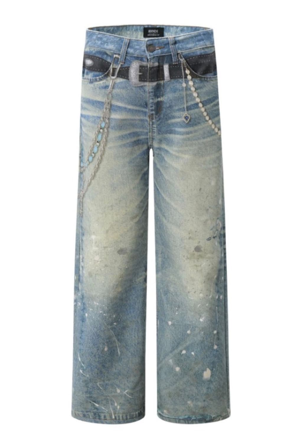 빈티지 워싱 페인팅 데님  상품이미지1