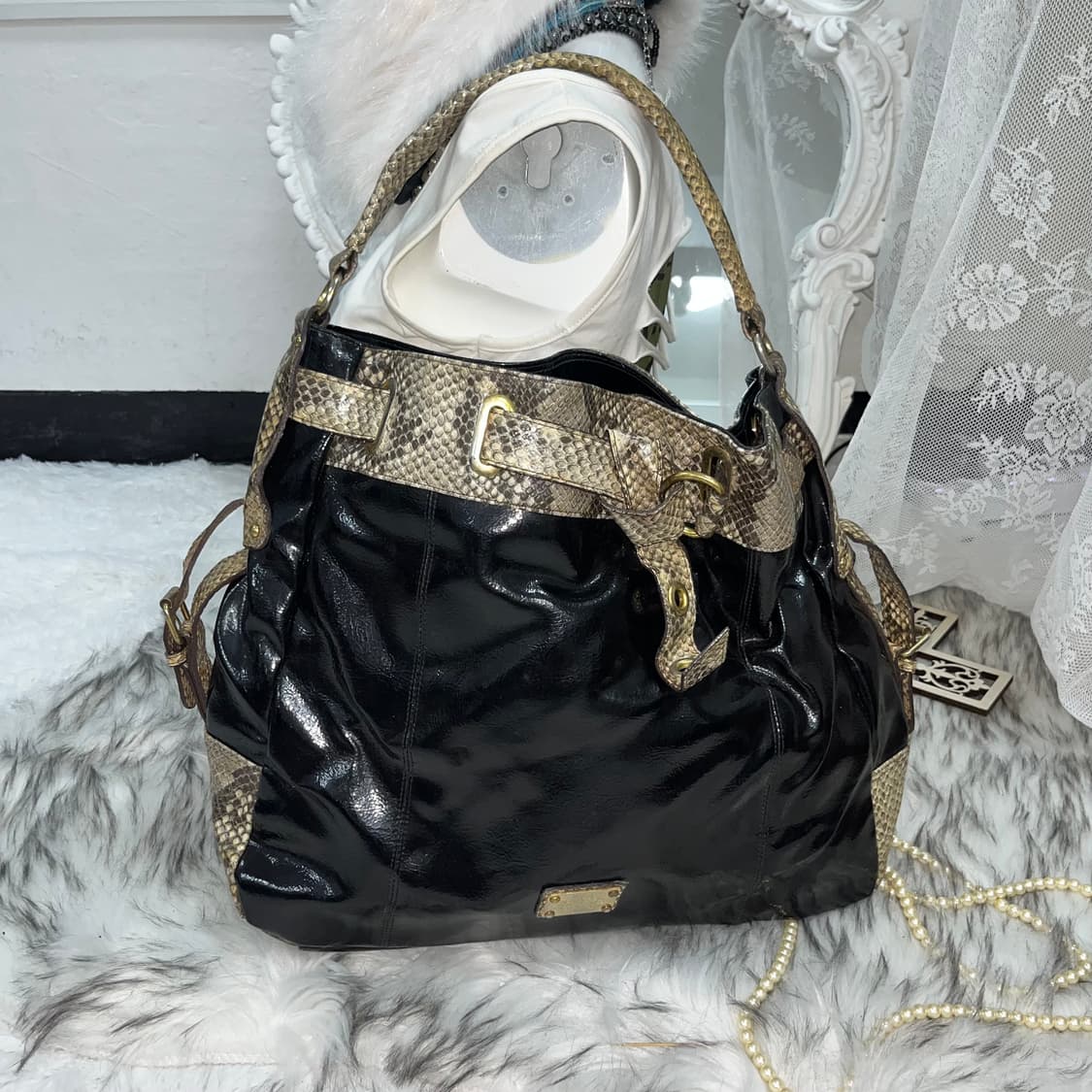 Nicole miller 파에톤 글로시 백 상품이미지1