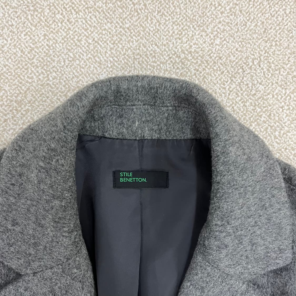 42 베네통 울 롱코트 자켓 0203M1 상품이미지2