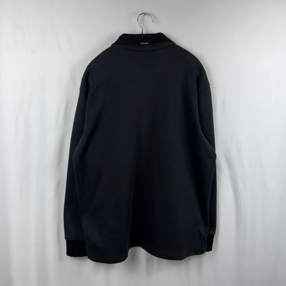 (2XL) 캘빈클라인 퍼포먼스 카라 긴팔 티 블랙 상품이미지6