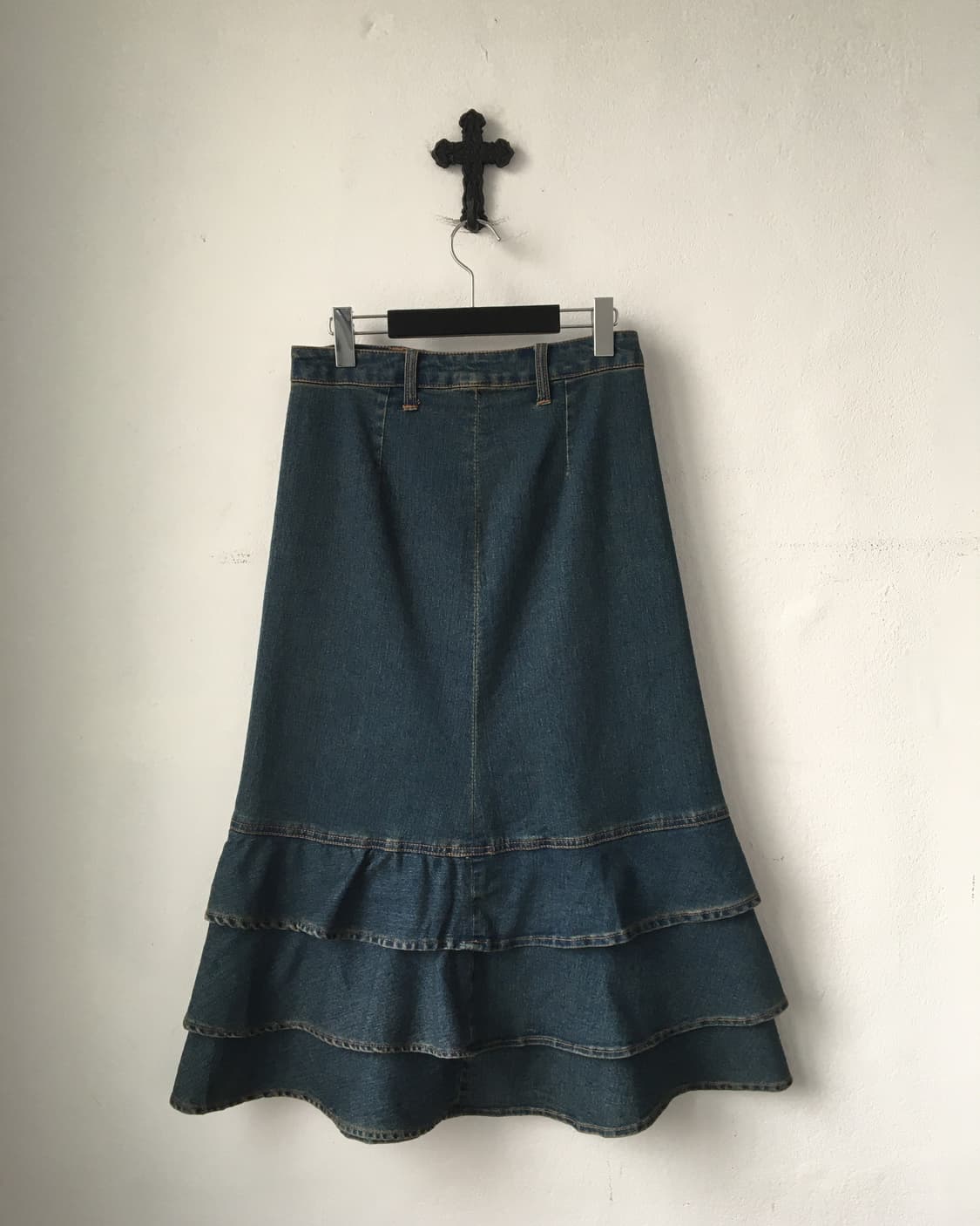 Frill point denim skirt 상품이미지2