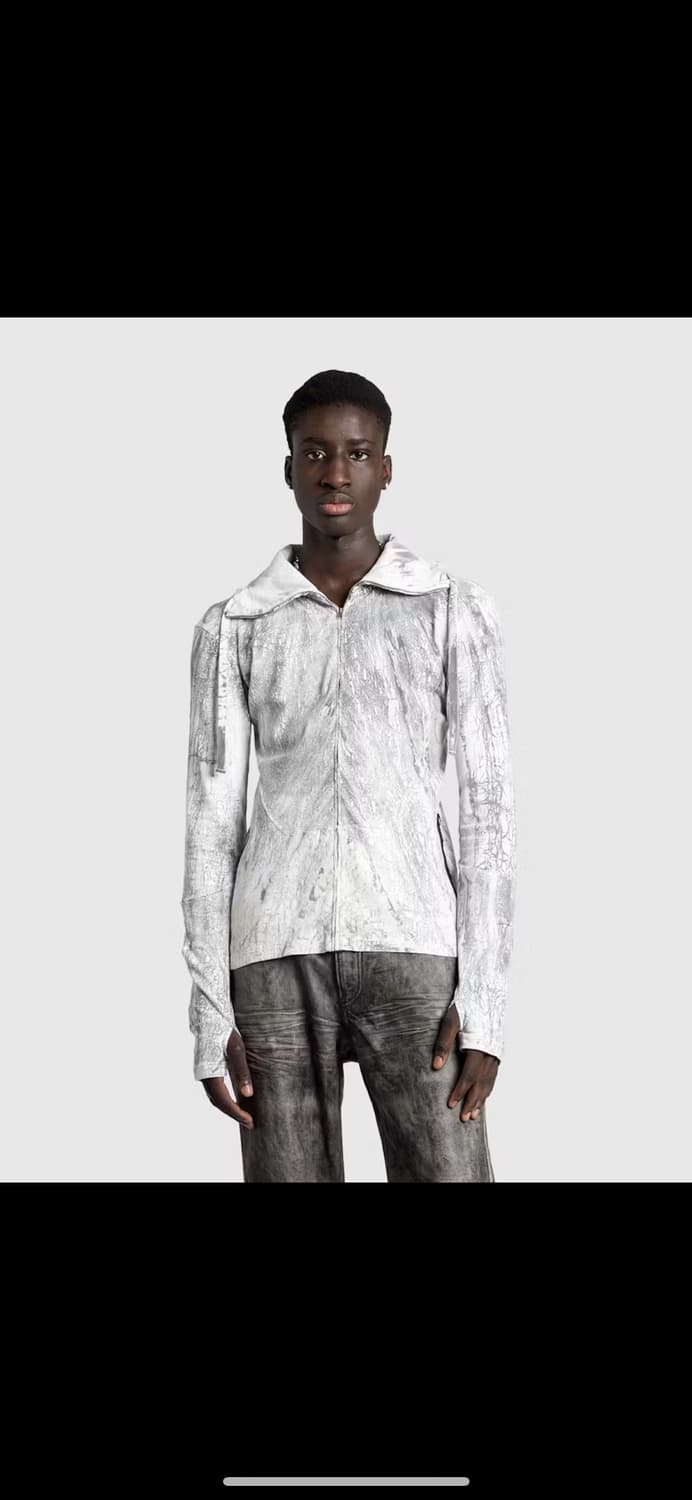 아크네 스튜디오 페이디드 하이넥 니트 집업 L 상품이미지5