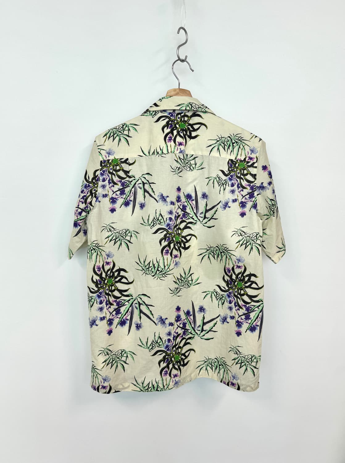 KENZO 겐조 코튼, 린넨혼방 알로하 오픈카라 반팔 셔츠 M 상품이미지2