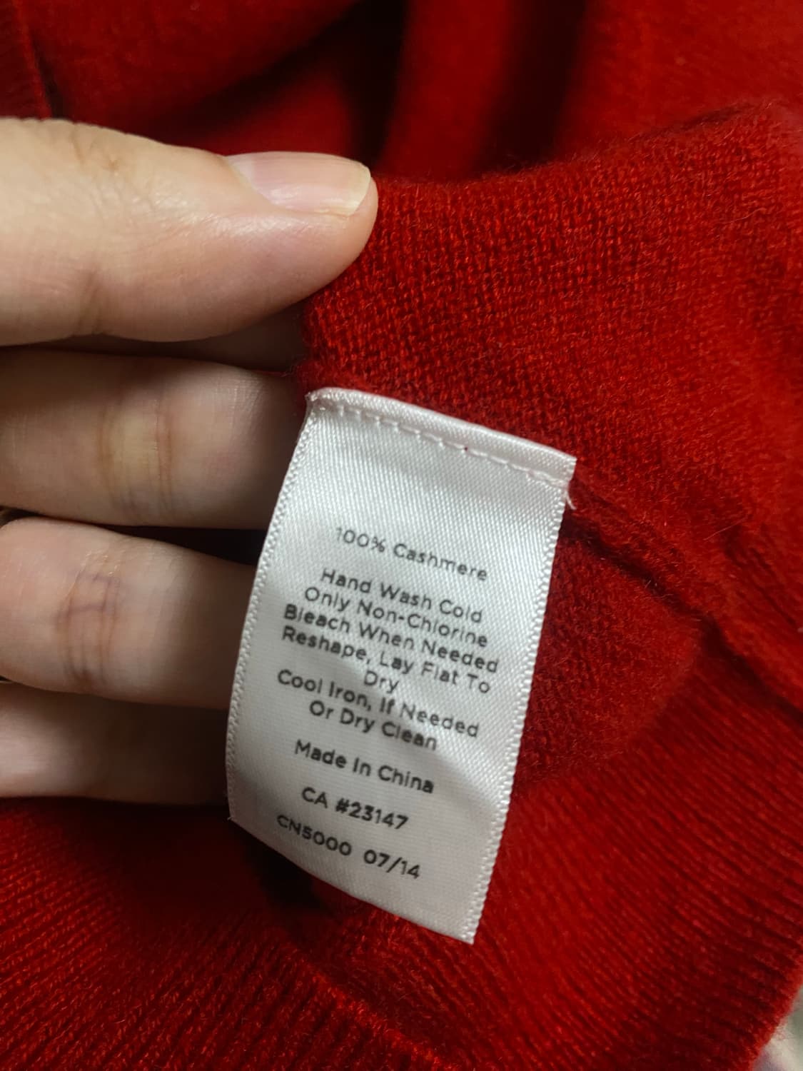 TALBOTS 탤벗 (미국브랜드) 퓨어캐시100% 레드컬러니트 상품이미지2