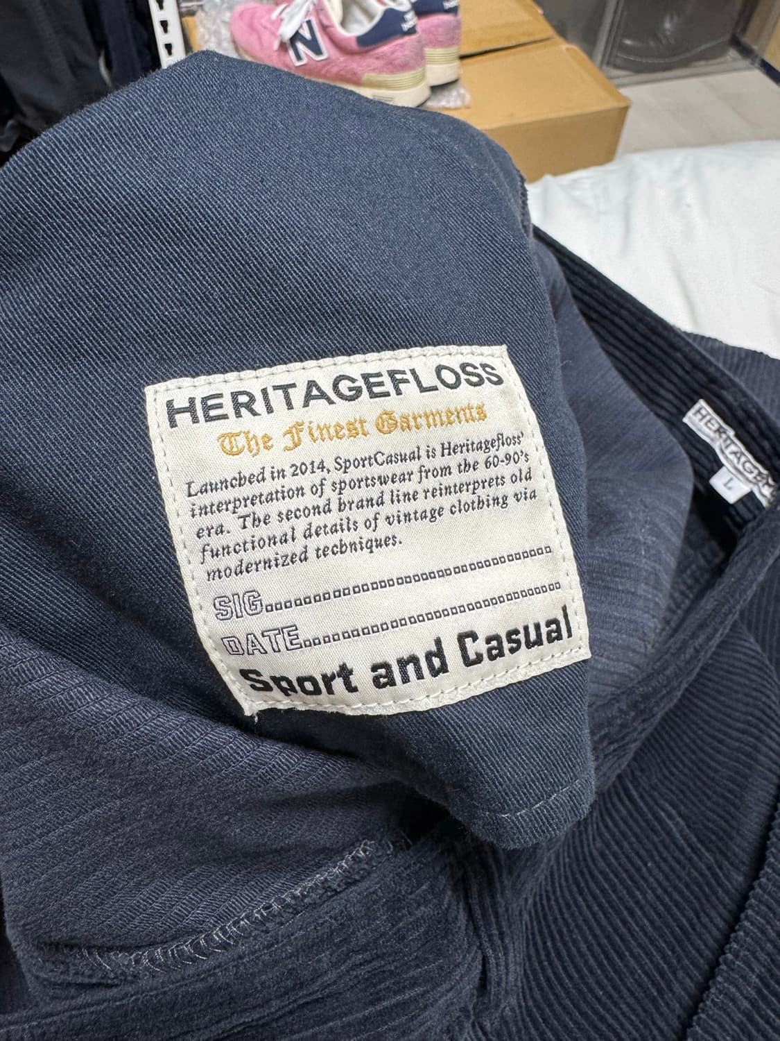 헤리티지플로스 코듀로이 카펜터팬츠 / 네이비 / 라지L 상품이미지3