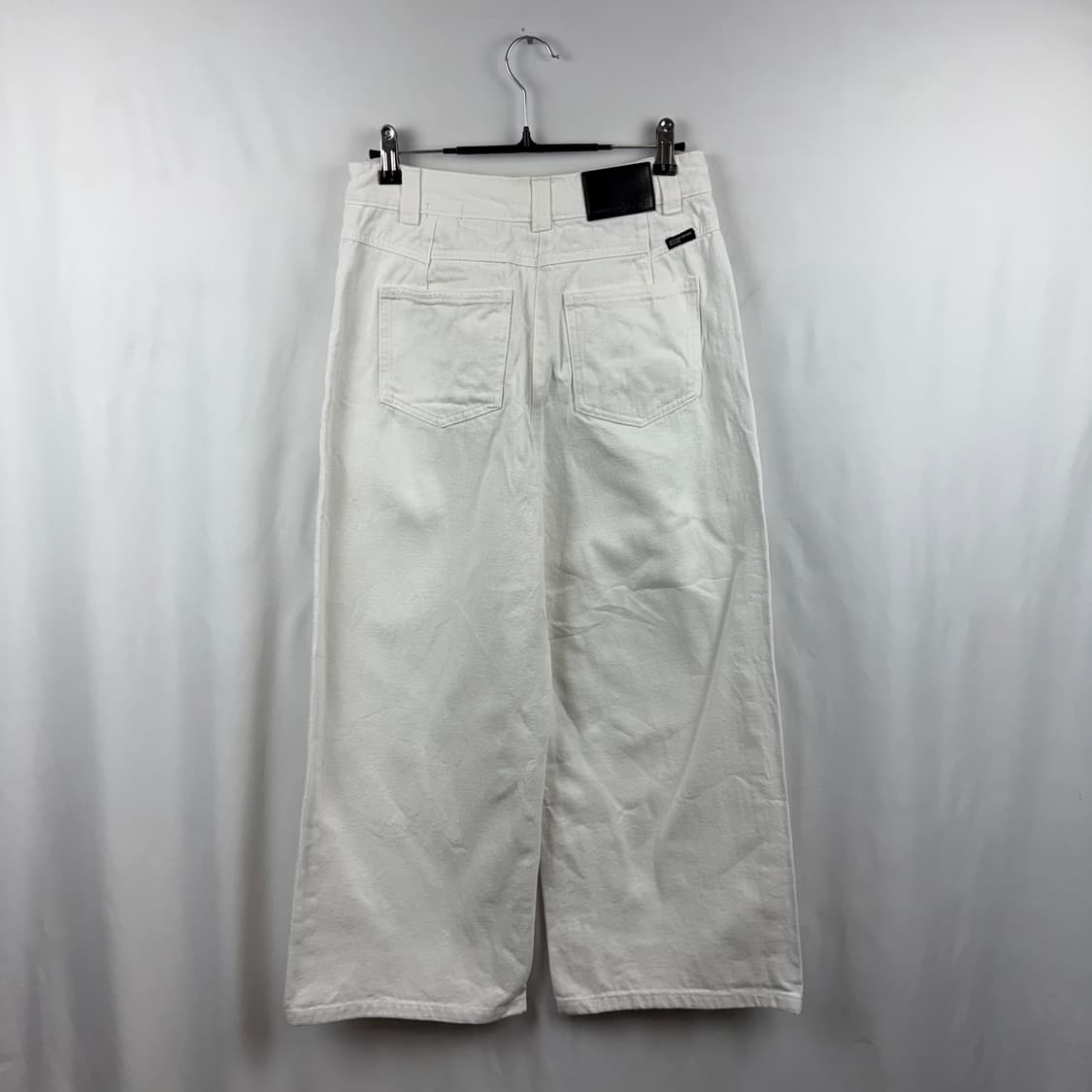 (F) 시스템 진스 우먼스 와이드 데님 팬츠 화이트 상품이미지4