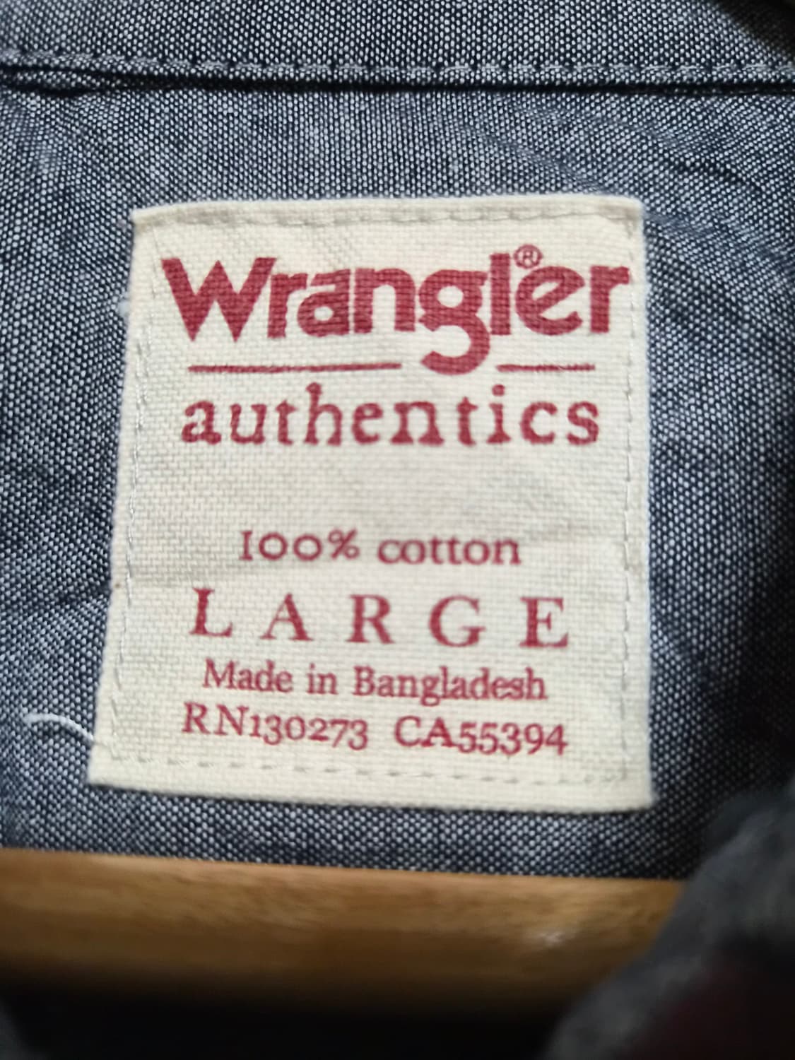 랭글러Wrangler 체크 셔츠 L사이즈 - S335 상품이미지3