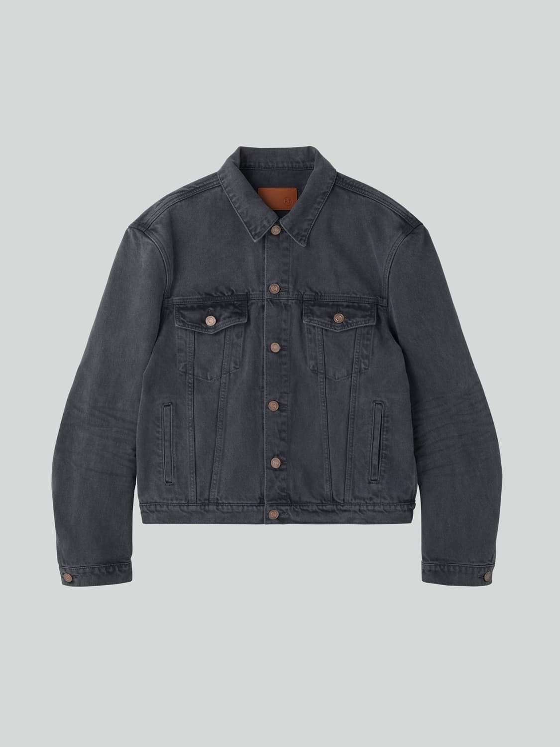렉토 26SS 시그니쳐 데님 트러커 자켓 다크 그레이 상품이미지4