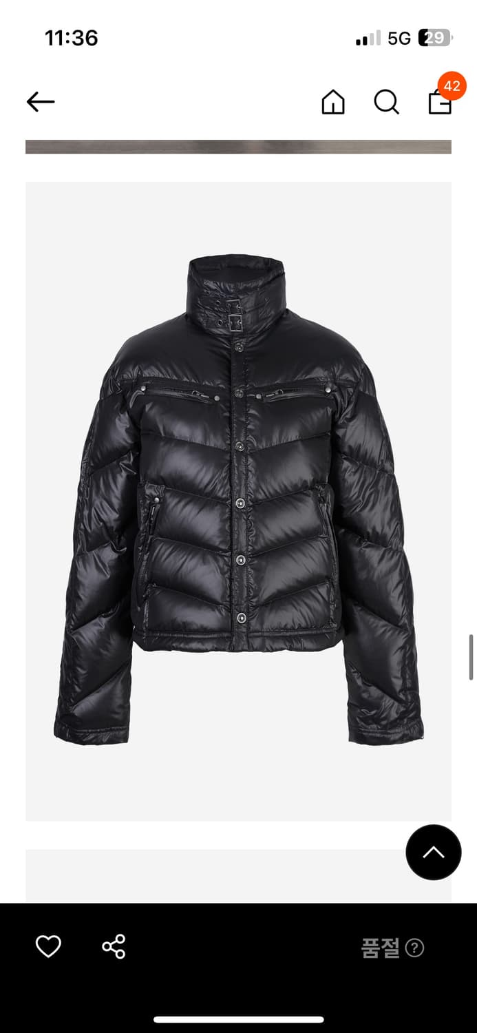 세릭 buckle scar down jacket 패딩 상품이미지2