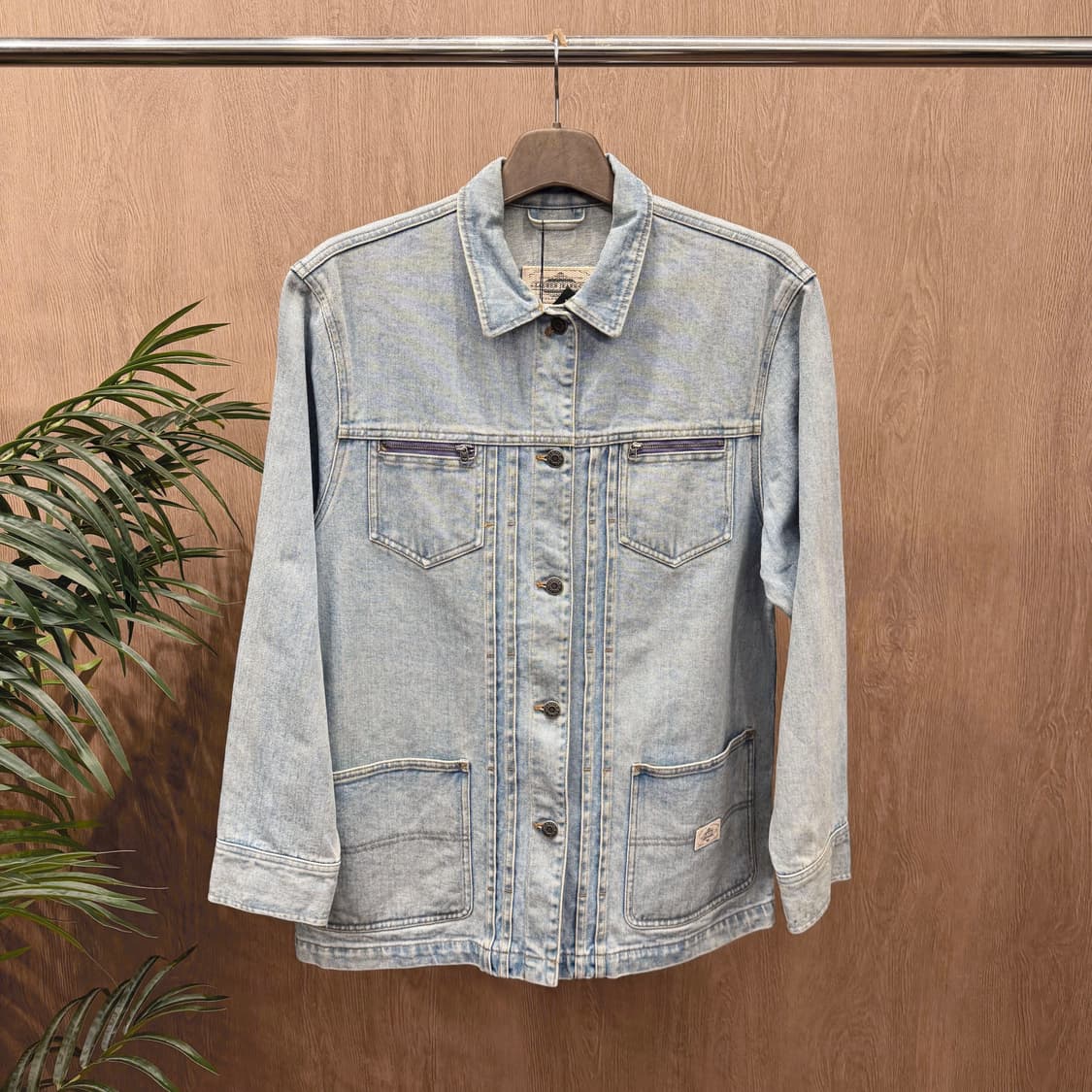 랄프 로렌 진스 컴퍼니 데님 자켓 워크 포켓 로고 패치 디테일 블루 상품이미지1