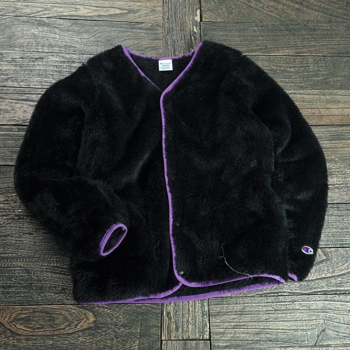 [챔피온] 재팬 카라리스 쉐르파 플리스 가디건 블랙 M18750 상품이미지1