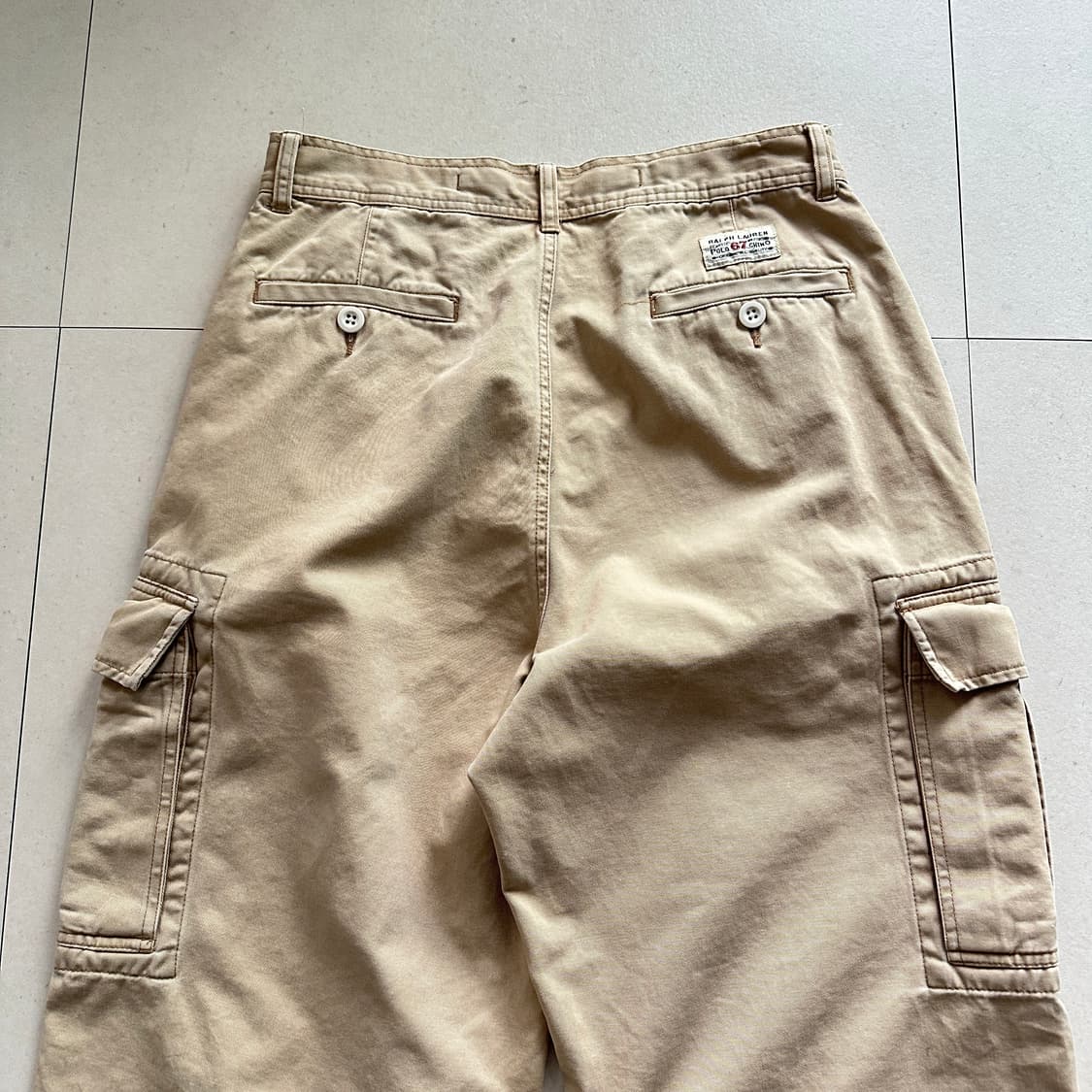 90s 폴로 랄프로렌 67 치노 카고 팬츠 베이지 32  상품이미지8