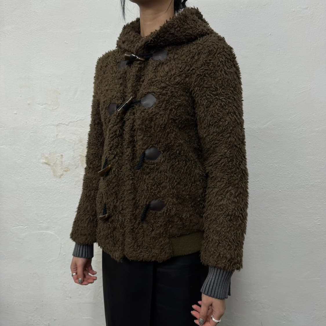 Ehyphenworld Gallery 브라운 덤블 토글 버튼 쇼트 자켓 상품이미지1