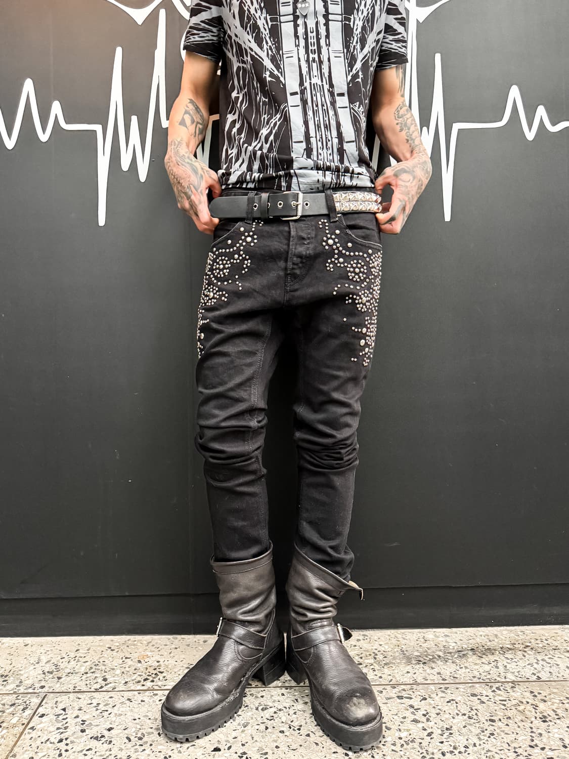 Just Cavalli – Studded Black Denim pants 상품이미지2