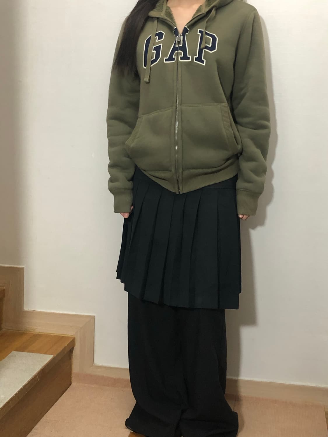 빈티지 갭 카키 후드집업 상품이미지4