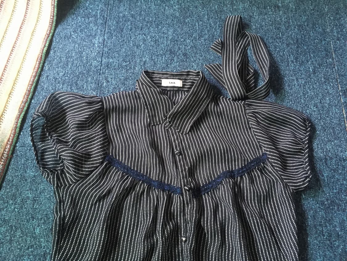 vintage navy blouse 상품이미지2
