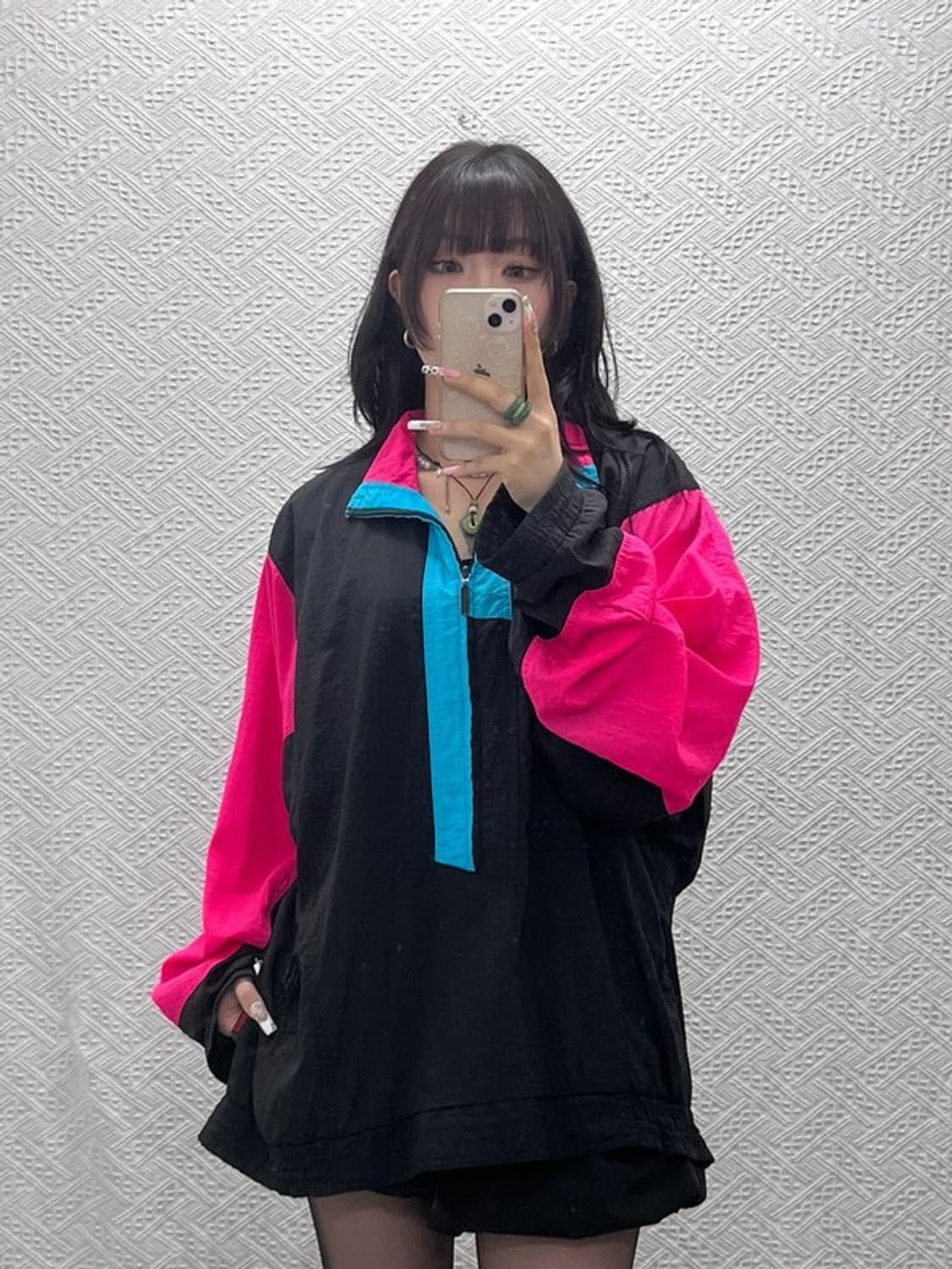 푸마 올드스쿨 레트로 Y2K 배색 바람막이 아노락 XL C11355 상품이미지2